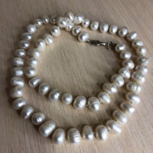Бусы круглые белый жемчуг