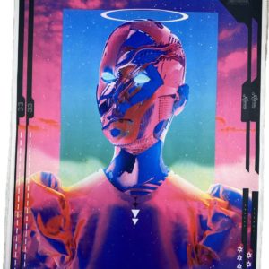 Изображение на ткани "Персонаж Киберпанк"