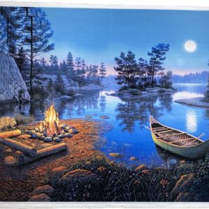 Плакат на полотне "У ночного костра"