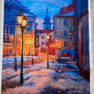 Плакат на холсте "Узкая улица в старом городе"