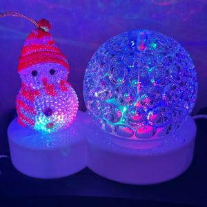 Лампа новогодняя светящаяся "Снеговик"