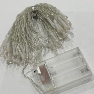 Светодиодная гирлянда на батарейках 8 м желтая