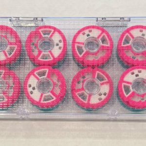 Катушки лески для рыбалки 16 шт в органайзере красно-зеленая