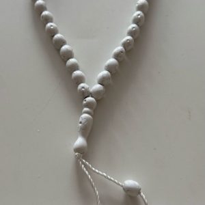 Четки мусульманские 15 см 33 бусины  для молитвы Четки для машины (Автомобиля) цвет белый матовый