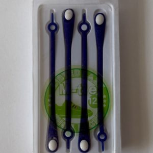 Шнурки силиконовые 12  шт - темно-синие