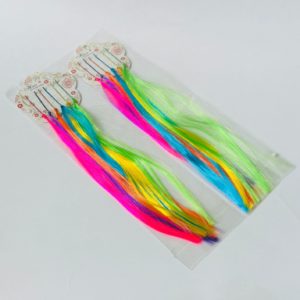 Разноцветные локоны на невидимке 30 см 6 шт в ассортименте