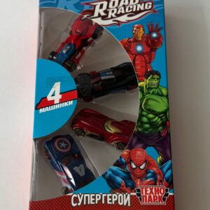 Набор машинок ТехноПарк, Супергерои, 4шт