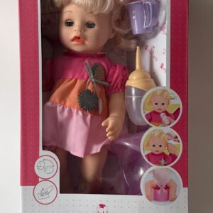 Кукла с бутылочкой, горшком, щеткой и расчесткой (пьет, писает) 36 см