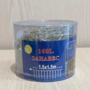 Гирлянда Занавес 160 ламп 1,5х1,5 м желтая