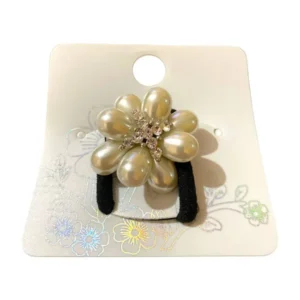 Резинка для волос Цветочек из бусинок