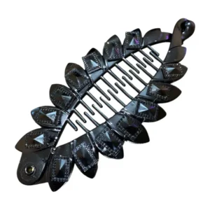 Заколка банан для волос черная