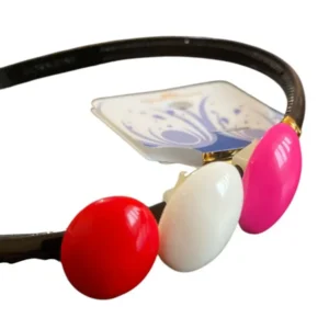 Ободок детский для волос черный пластиковый